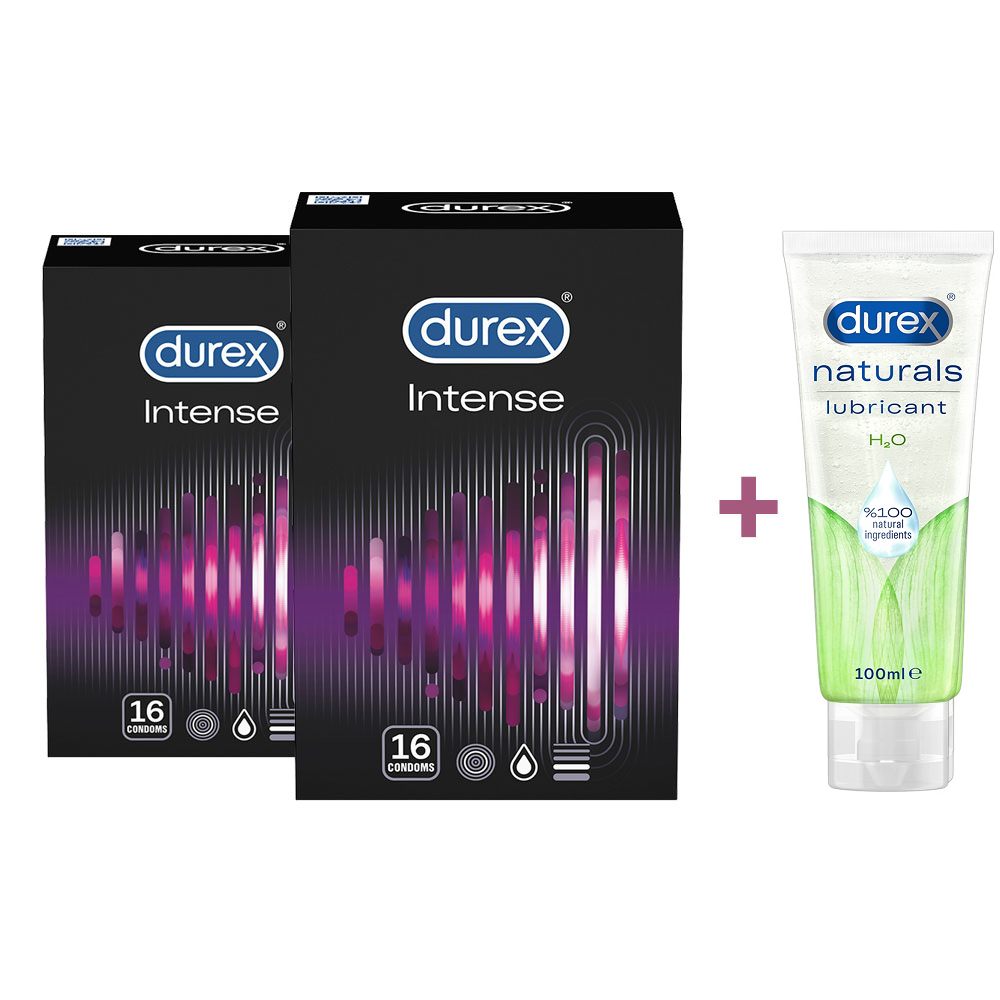 Pachet Prezervative si Lubrifiant Naturals H2O, Durex