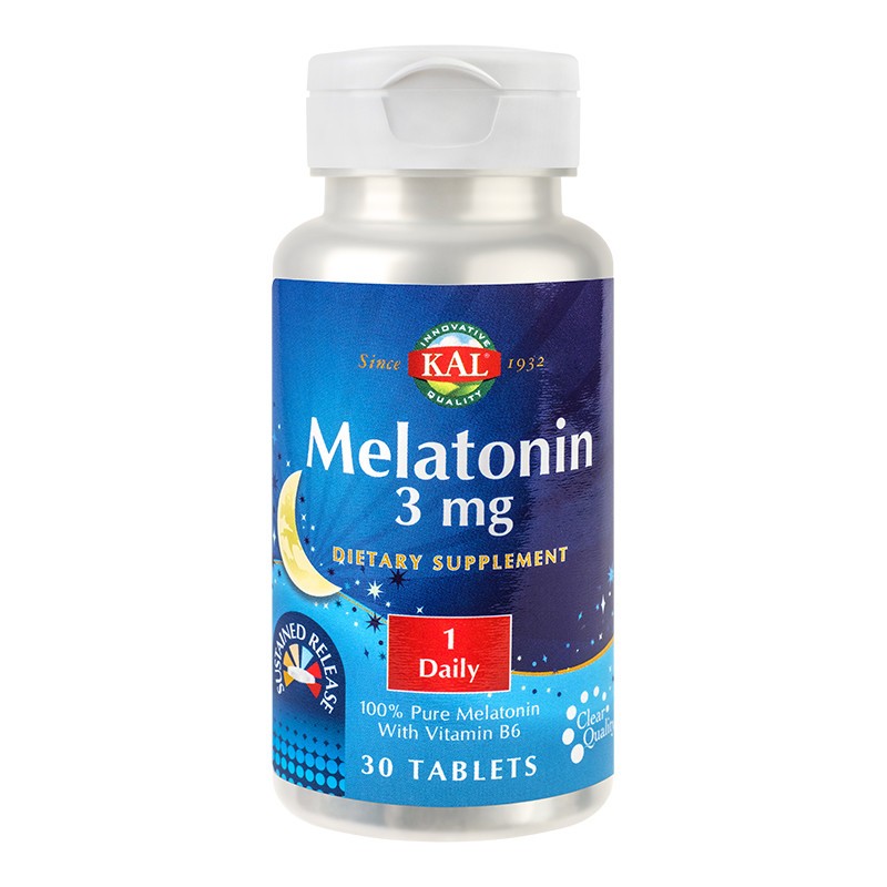 Melatonin, 3 mg, 30 tablete, Kal