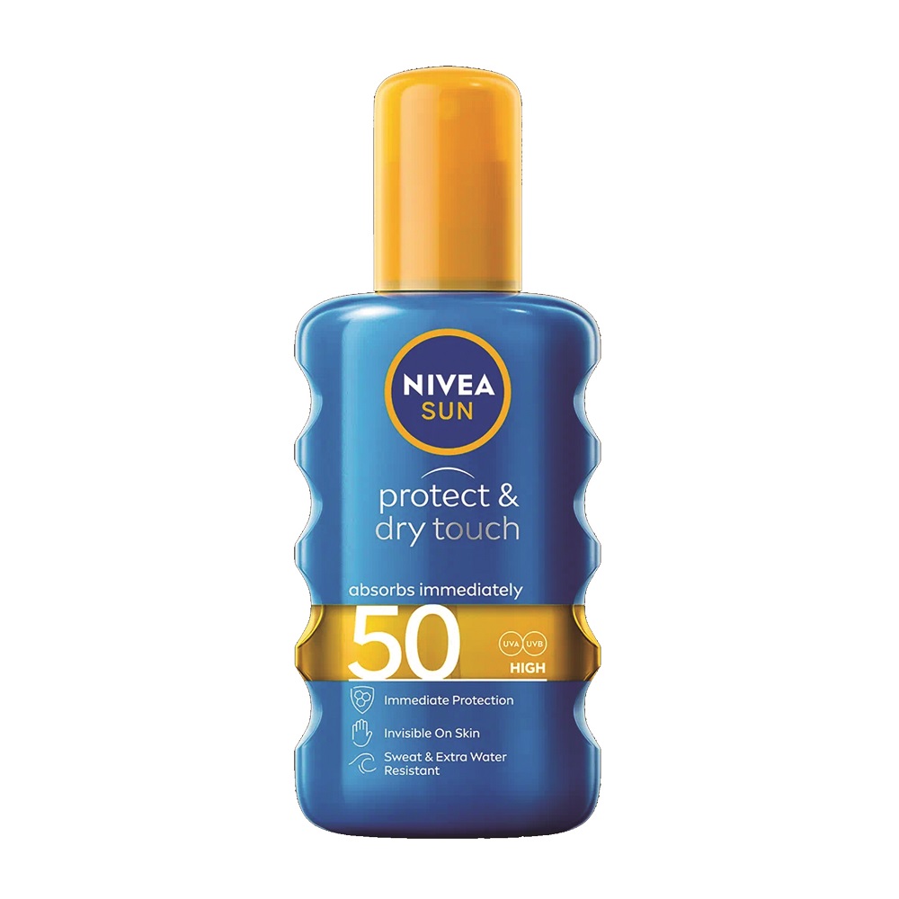 Spray protectie solara SPF 50 Protect & Dry Touch, 200 ml, Nivea