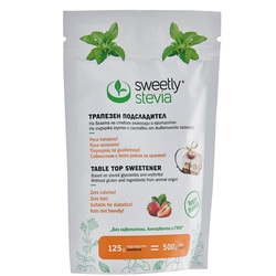 Indulcitor sub forma de granule cu extract de Stevia, 95%, 125 g, Sweetly Stevia