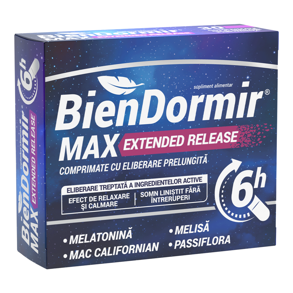 Bien Dormir Max Extended Release, 30 comprimate cu eliberare prelungita, Fiterman Pharma