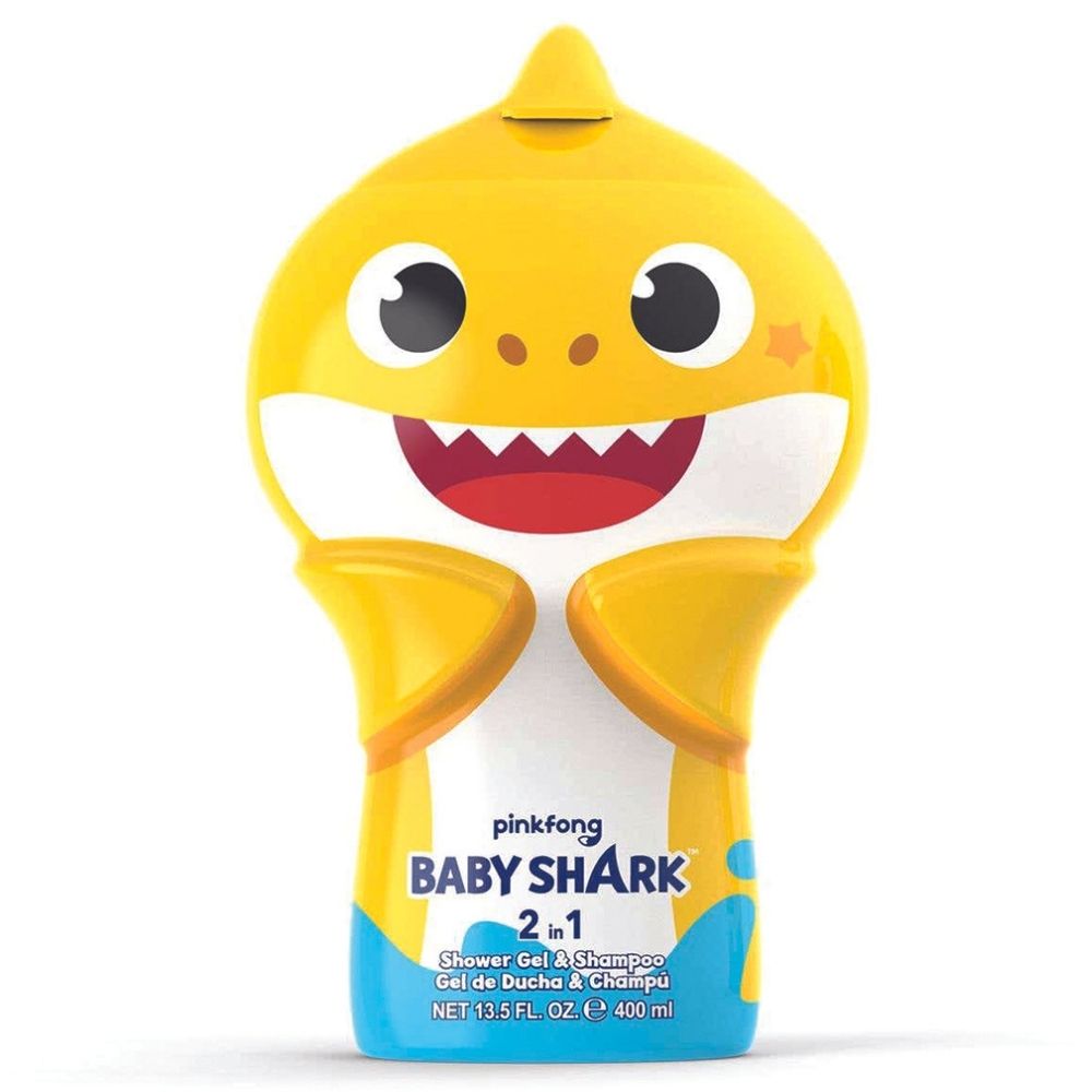 Gel de dus si sampon pentru copii Baby Shark, +3 ani, 400 ml, Air Val