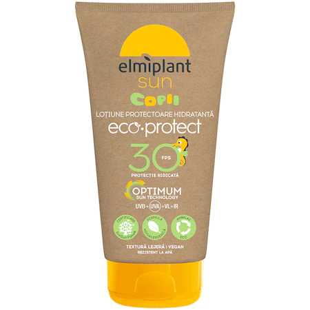 Lotiune protectoare hidratanta pentru copii cu SPF 30 Eco Protect, 150 ml, Elmiplant Sun