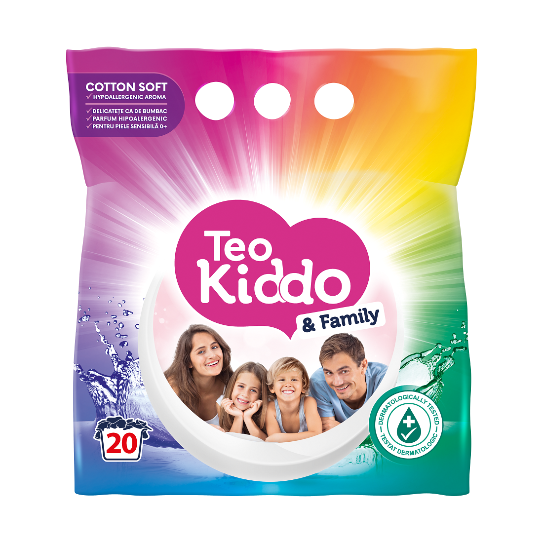 Detergent pudra cu extract de musetel Teo Kiddo, 1.5 kg, Teo Bebe