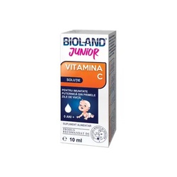 Solutie orala picaturi Vitamina C, +0 luni, 10 ml, Bioland Junior
