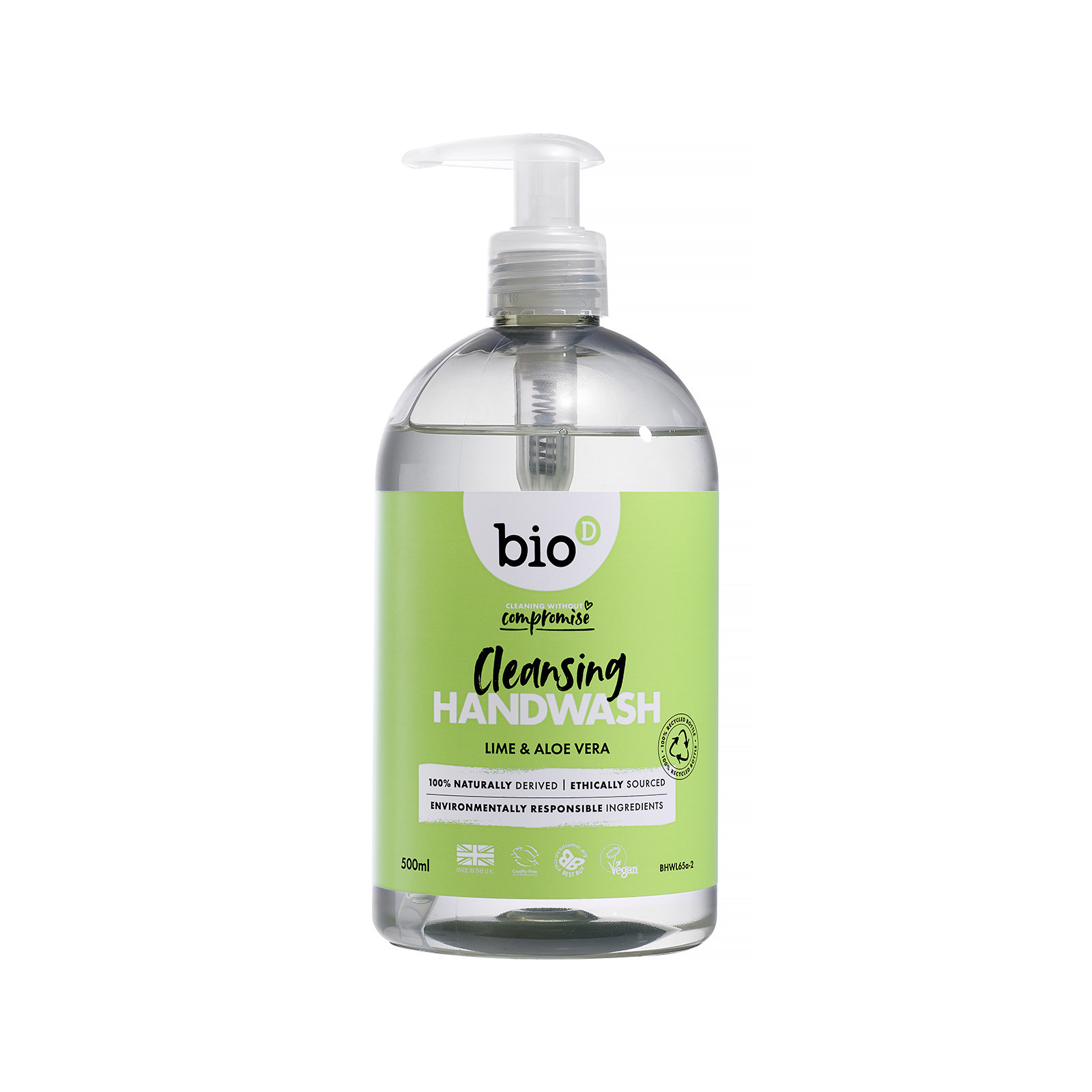 Sapun antibacterian lichid pentru maini cu Lime si Aloe, 500 ml, Bio-D