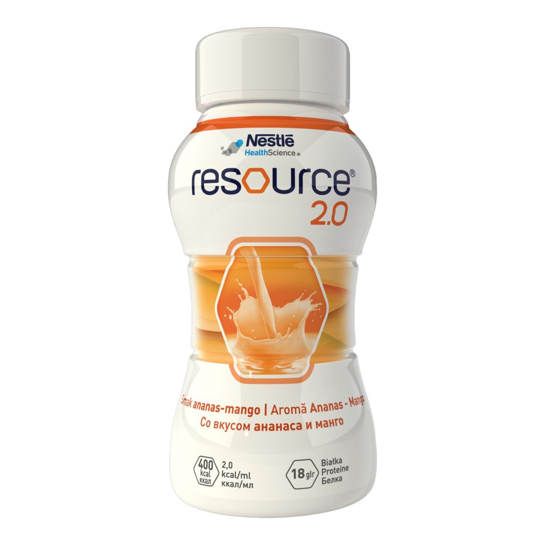 Resource 2.0 cu aroma de Ananas si Mango, +3 ani, 4x200 ml, Nestle 535352