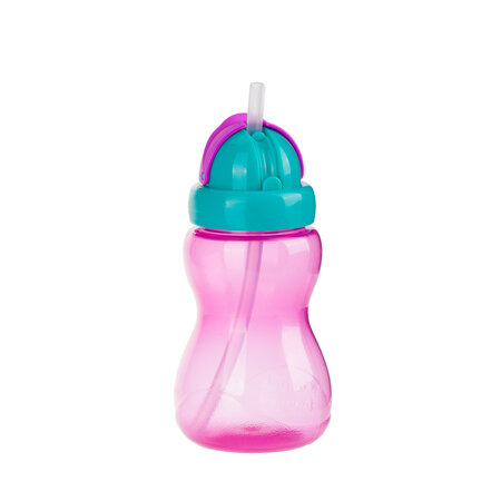 Cana sport cu pai Flip-Top, 270 ml, Pink, Canpol Babies