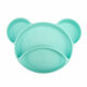 Farfurie compartimentata din silicon, Bear, +6 luni, Turquoise, Canpol Babies 504625