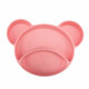 Farfurie compartimentata din silicon Bear, +6 luni, Pink, Canpol Babies 504629