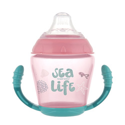 Cana anti-varsare cu cioc moale Sea life, 230 ml, Pink, Canpol Babies