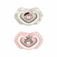 Suzeta simetrica din silicon Bonjour Paris, 6-18 luni, 2 bucati, Pink, Canpol Babies 504932