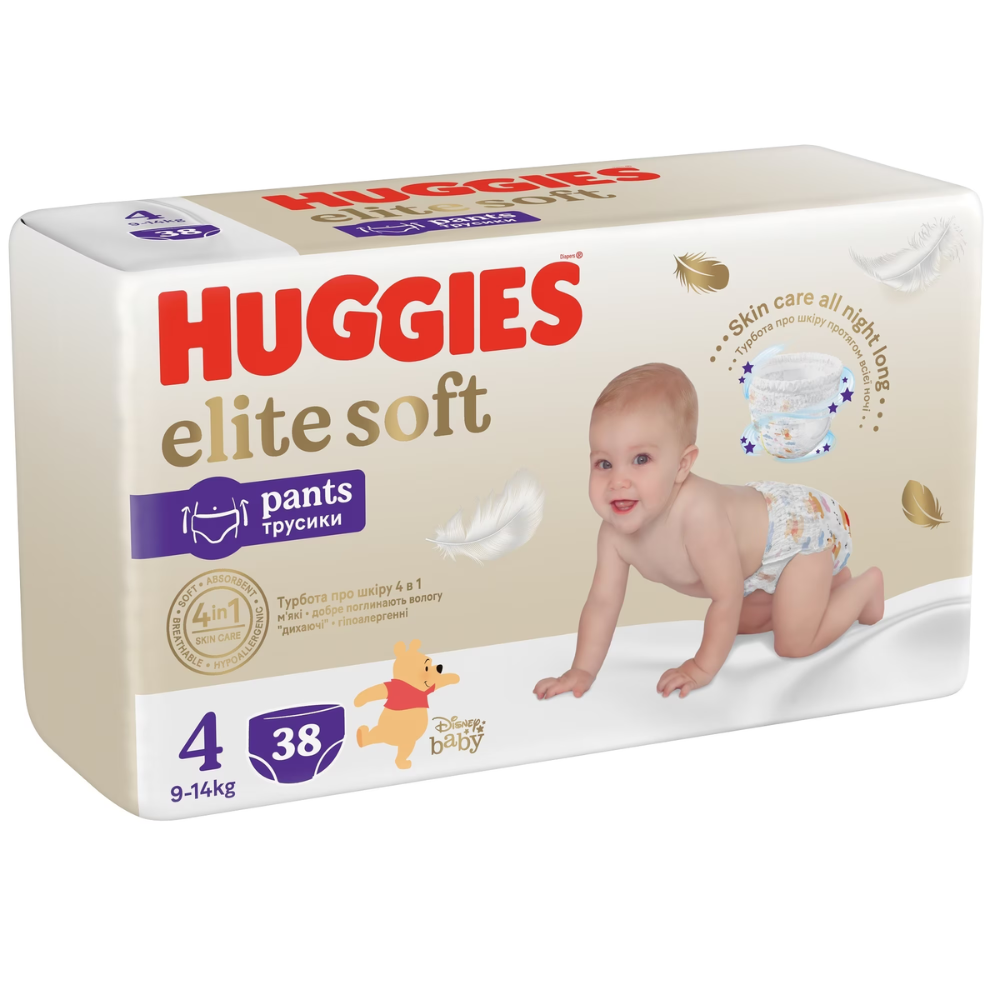 Scutece Pants Nr.4 Elite Soft, 9-14 kg, 38 buc, Huggies