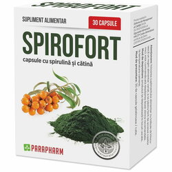 Spirofort cu spirulina si catina, 30 capsule, ParaPharm