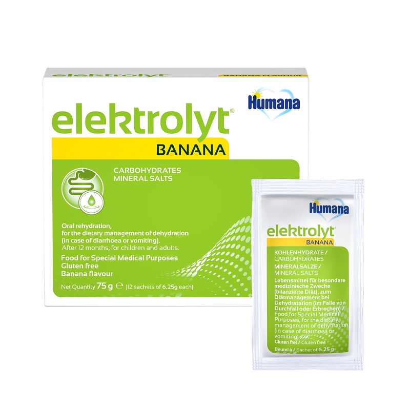 Elektrolyt cu Banane, 75 gr, Humana