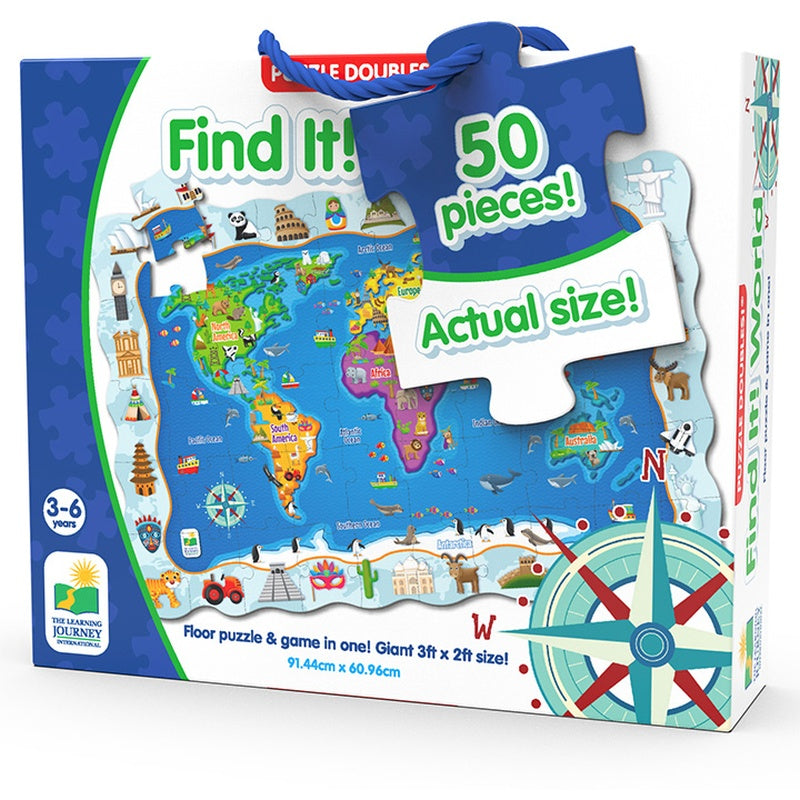 Puzzle si joc Harta lumii, 3-6 ani, The Learning Journey
