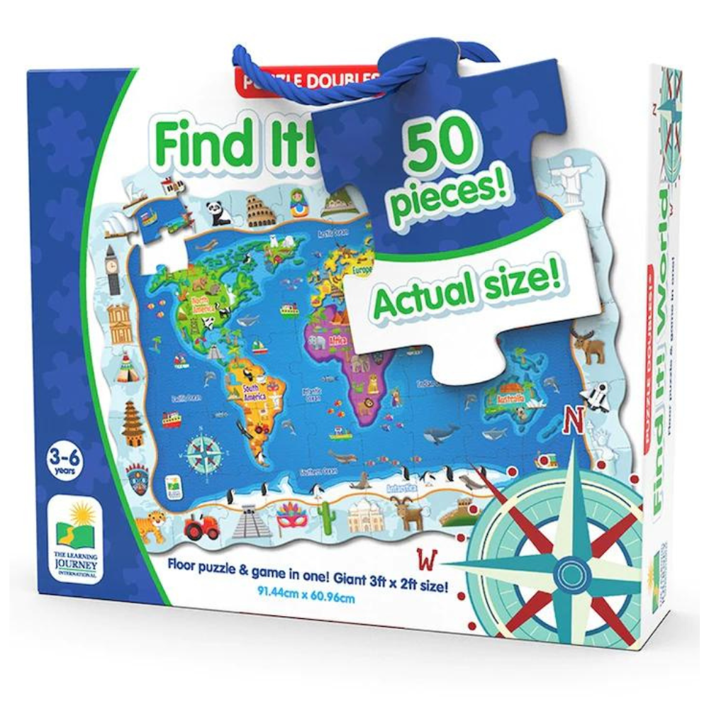 Puzzle mare de podea Find it World, + 3 ani, The Learning Journey