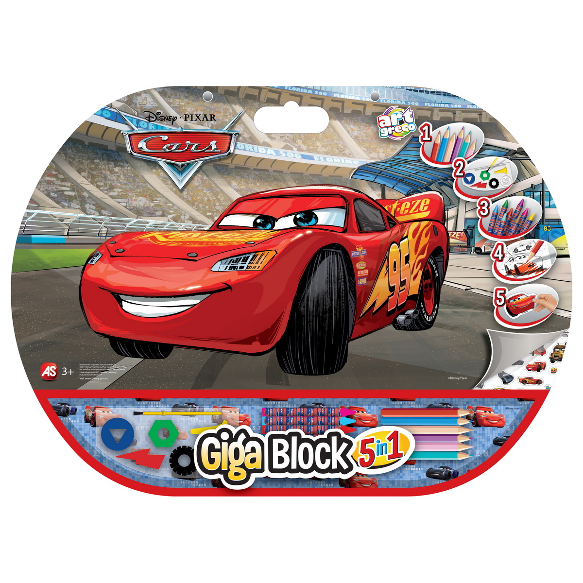 Set pentru desen 5 in 1, Gigablock Cars, Disney Pixar