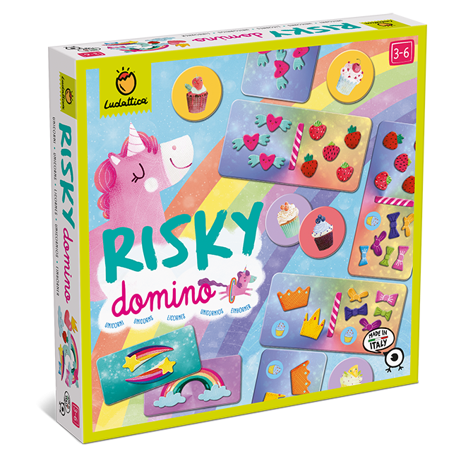 Domino Unicorni Risky domino, 3-6 ani, Ludattica