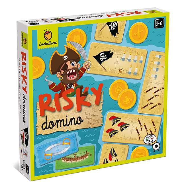 Domino cu pirati Risky domino, 3-6 ani, Ludattica
