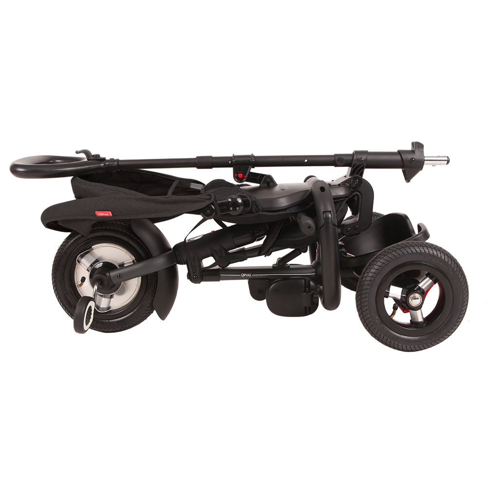 Tricicleta pliabila pentru copii Rito Rubber, Albastru Deschis, Qplay 508758
