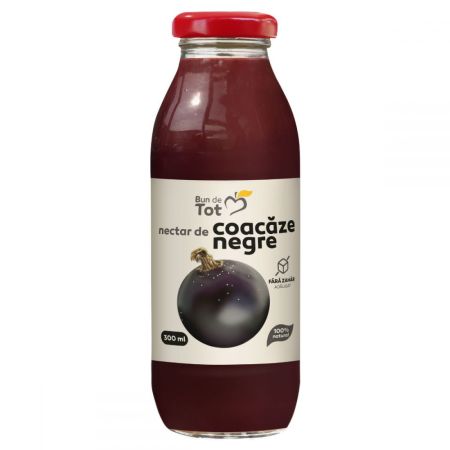 Nectar de coacaze negre fara zahar Bun de Tot, 300 ml