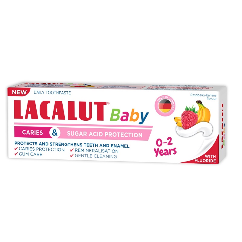 Pasta de dinti Lacalut Baby 0-2 ani, 55 ml, Theiss Naturwaren