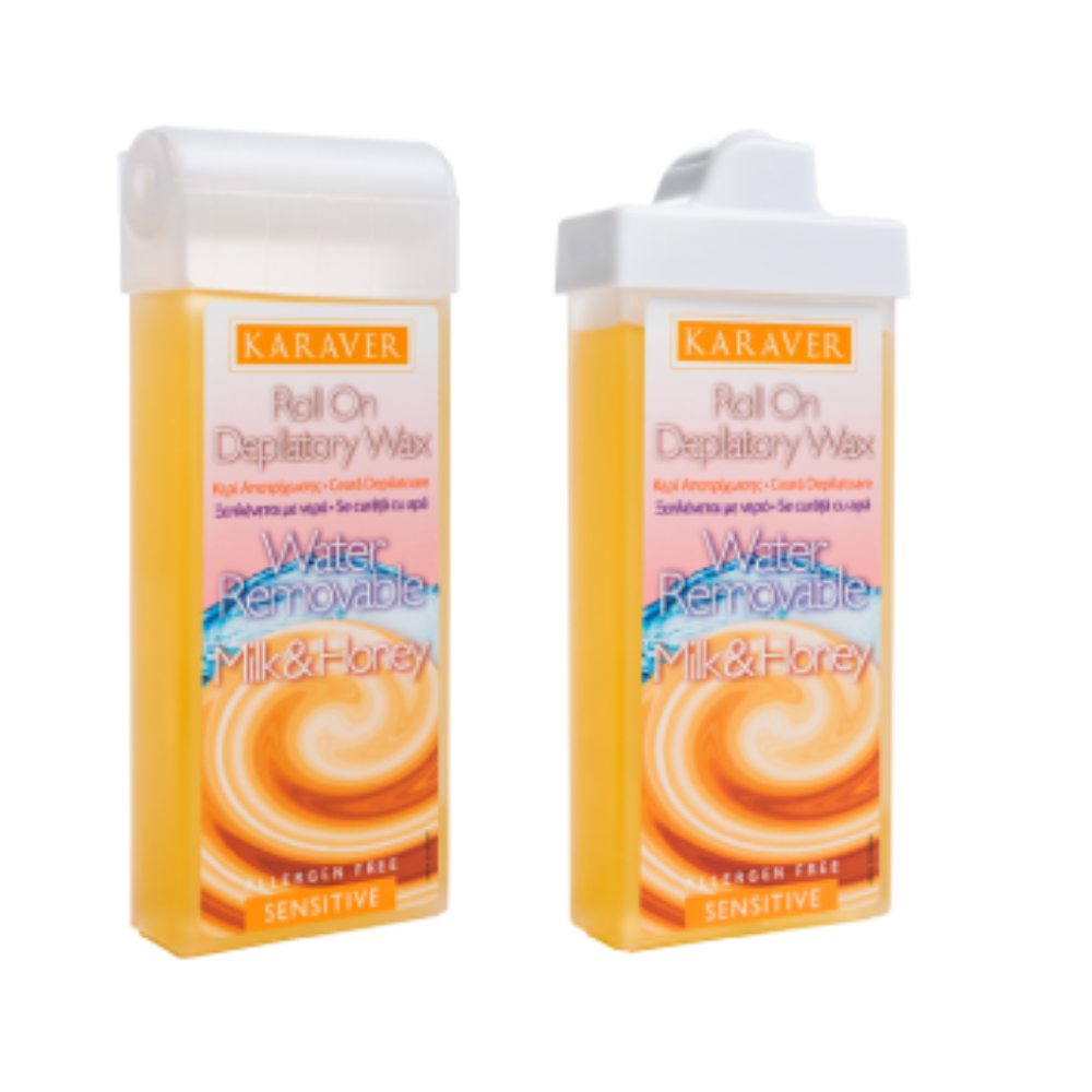 Ceara depilatoare roll-on cap mic hidrosolubila Milk and Honey, 100 ml, Karaver