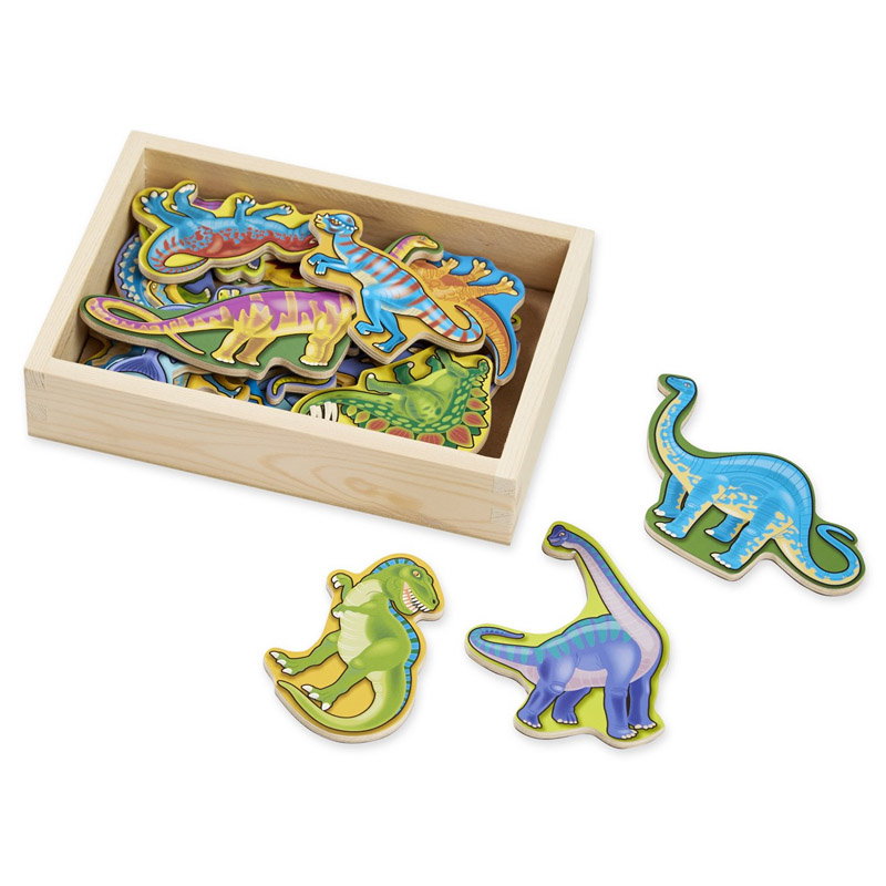 Dinozauri din lemn cu magneti, +2 ani, Melissa&Doug