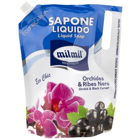 Rezerva de sapun lichid Orhidee & Coacaze, 900 ml, Mil Mil