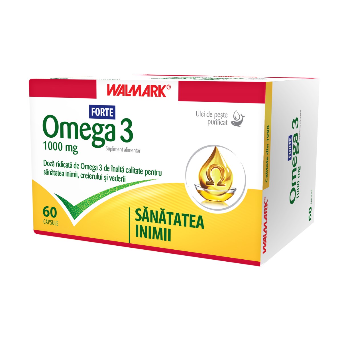 Omega 3 Forte, 1000 mg, 60 capsule, Walmark
