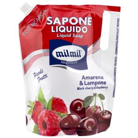 Rezerva de sapun lichid Zmeura & Cirese amare, 900 ml