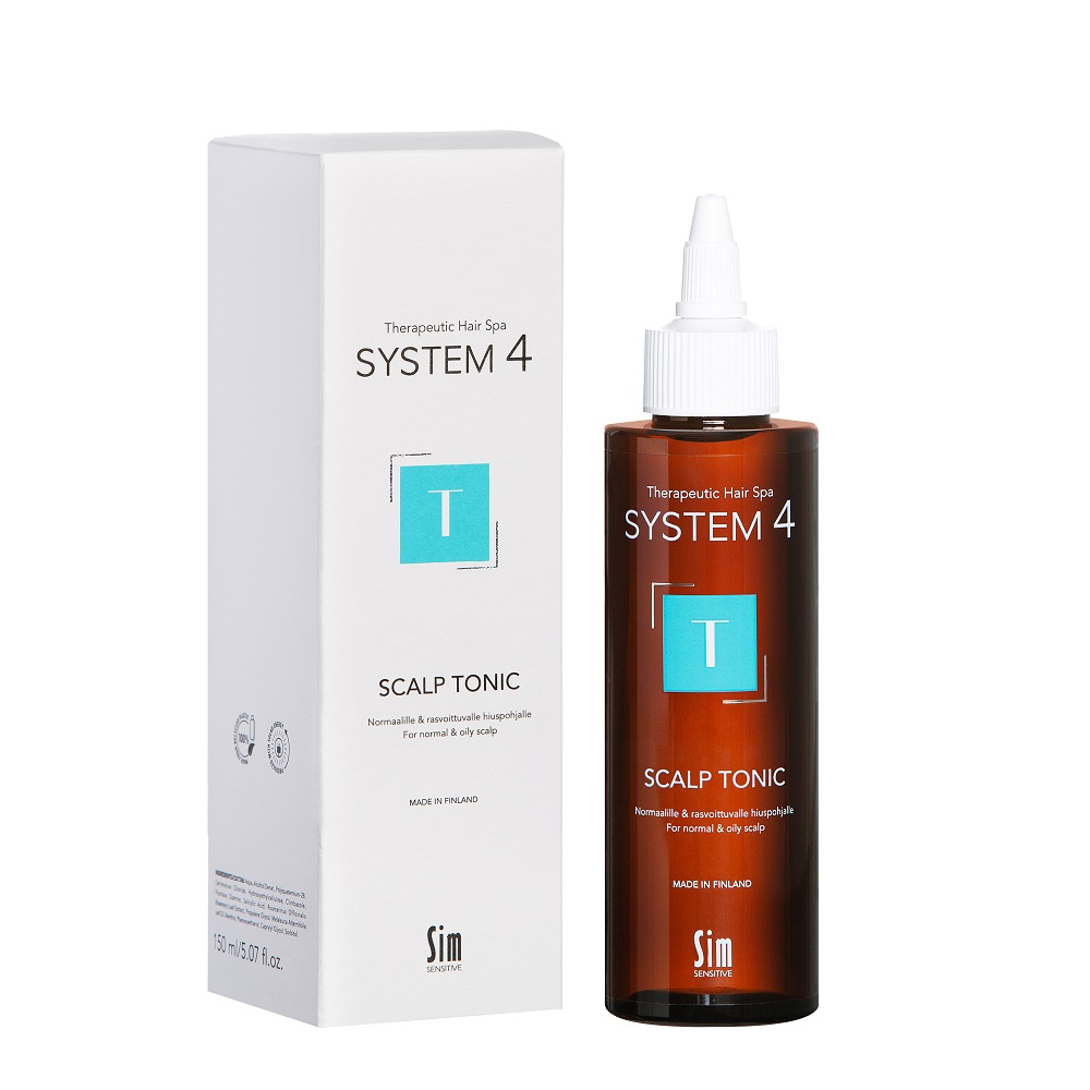 Tratament anticadere pentru scalp si par gras, antimatreata Scalp Tonic System 4, 150 ml, Sim Sensitive