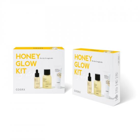 Kit cosmetic pentru hidratare intensa Honey Glow, Travel Size, COSRX