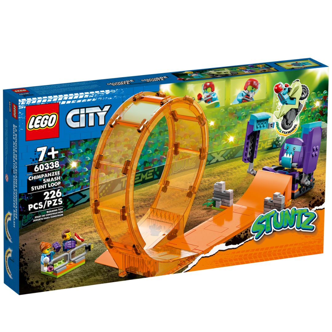 Cascadorie zdrobitoare in bucla Lego City Stuntz, +7 ani, 60338, Lego