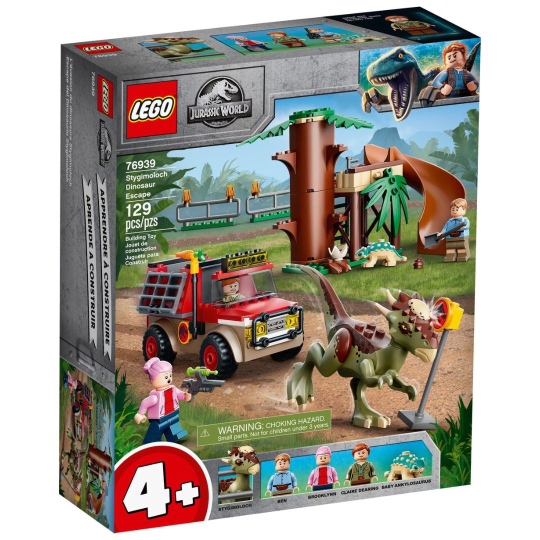 Evadarea Dinozaurului Stygimologh Lego Jurassic World, +4 ani, 76939, Lego