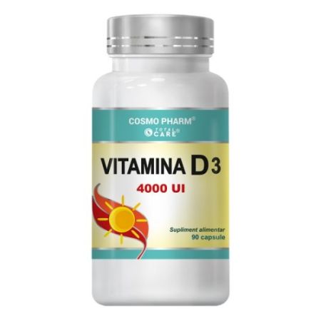 Vitamina D3, 4000 UI, 90 capsule
