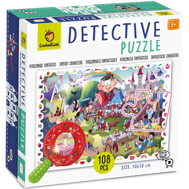 Puzzle Micul Detectiv - Personaje fantastice, +5 ani, Ludattica