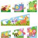 Set 6 Puzzle animalute jucause, 3 piese, Galt 514402
