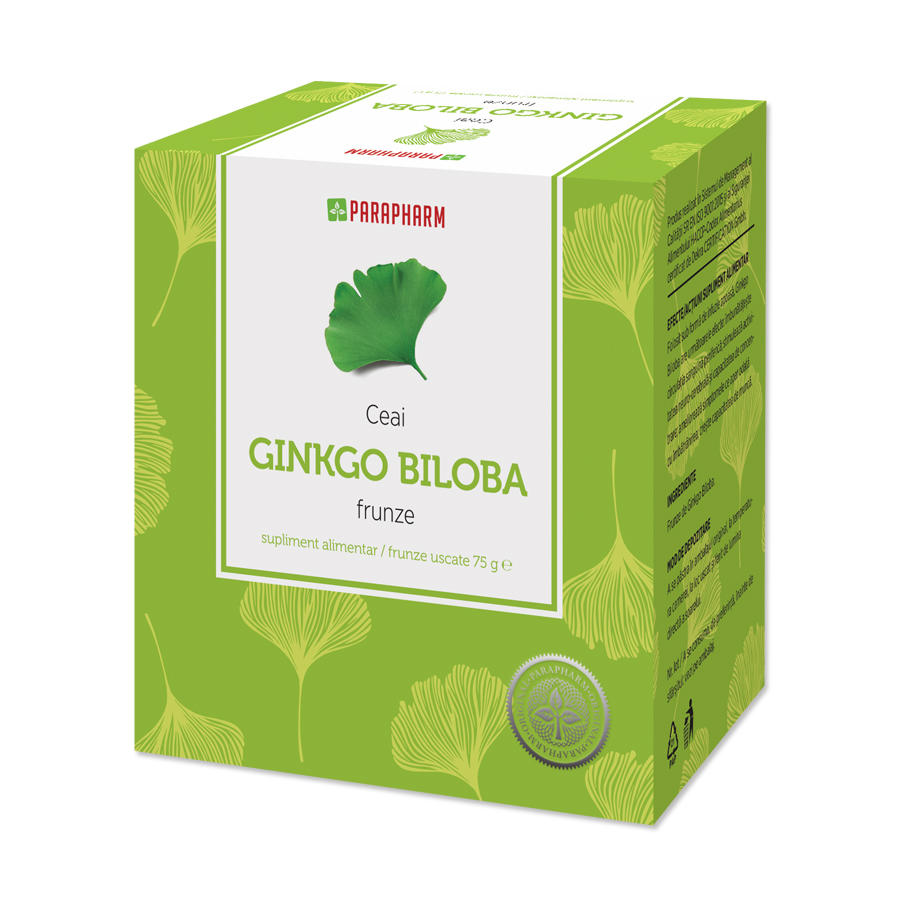 Ceai din frunze de Gingko Biloba, 75 gr, ParaPharm