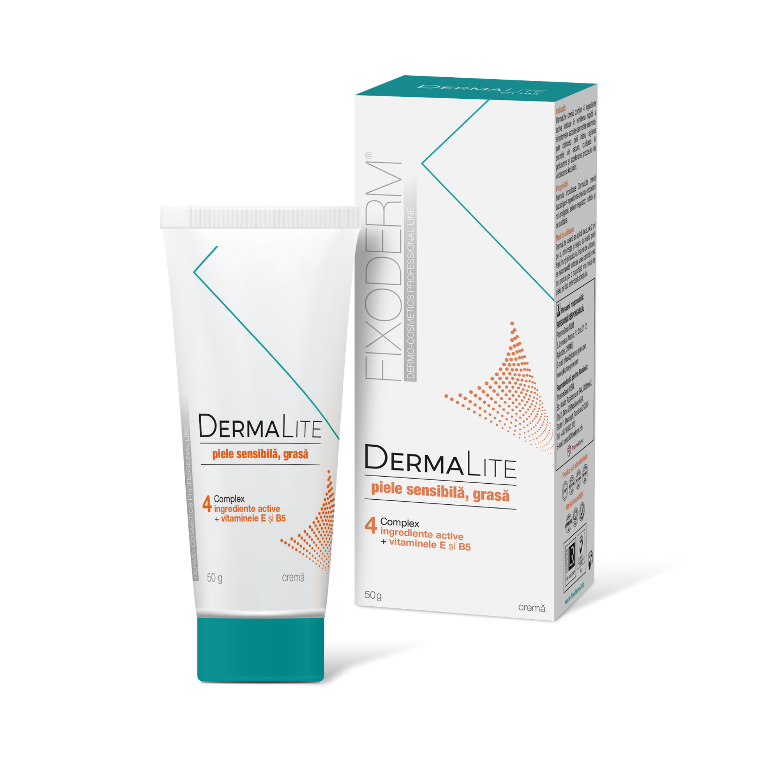 Crema pentru piele sensibila, grasa DermaLite, 50 g, Pharmagenix AI