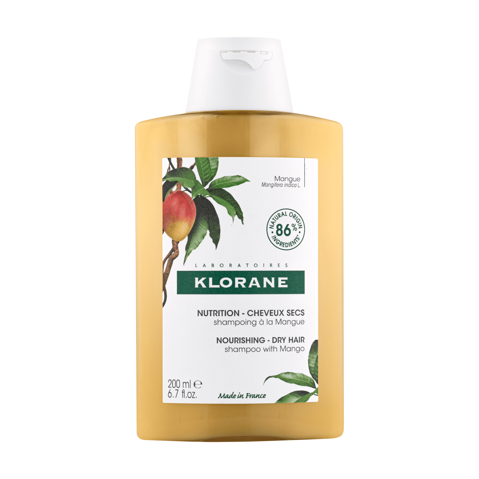 Sampon fortifiant nutritiv cu Mango, 200 ml, Klorane