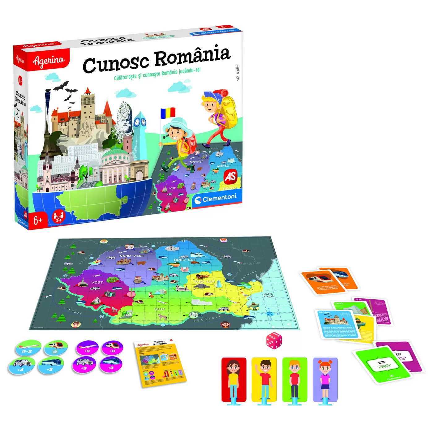 Joc educativ Cunosc Romania Agerino, +6 ani, Clementoni