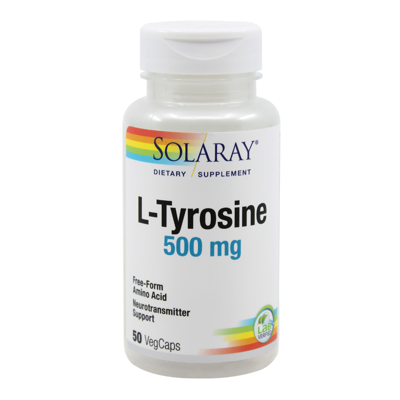 L-Tyrosine, 500 mg, 50 capsule, Solaray,