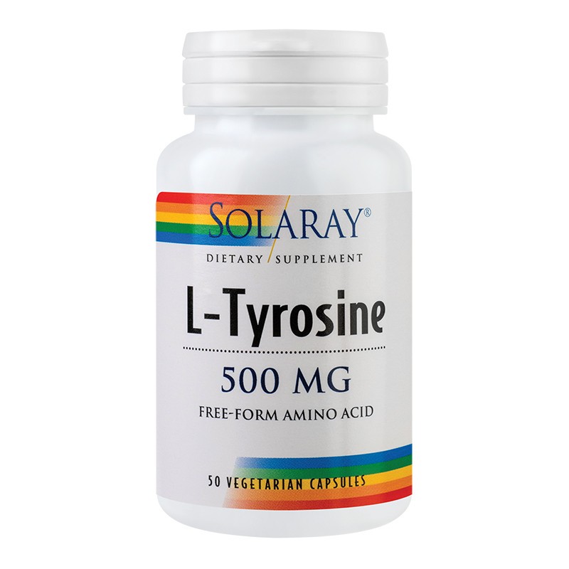 L-Tyrosine, 500 mg, 50 capsule, Solaray,