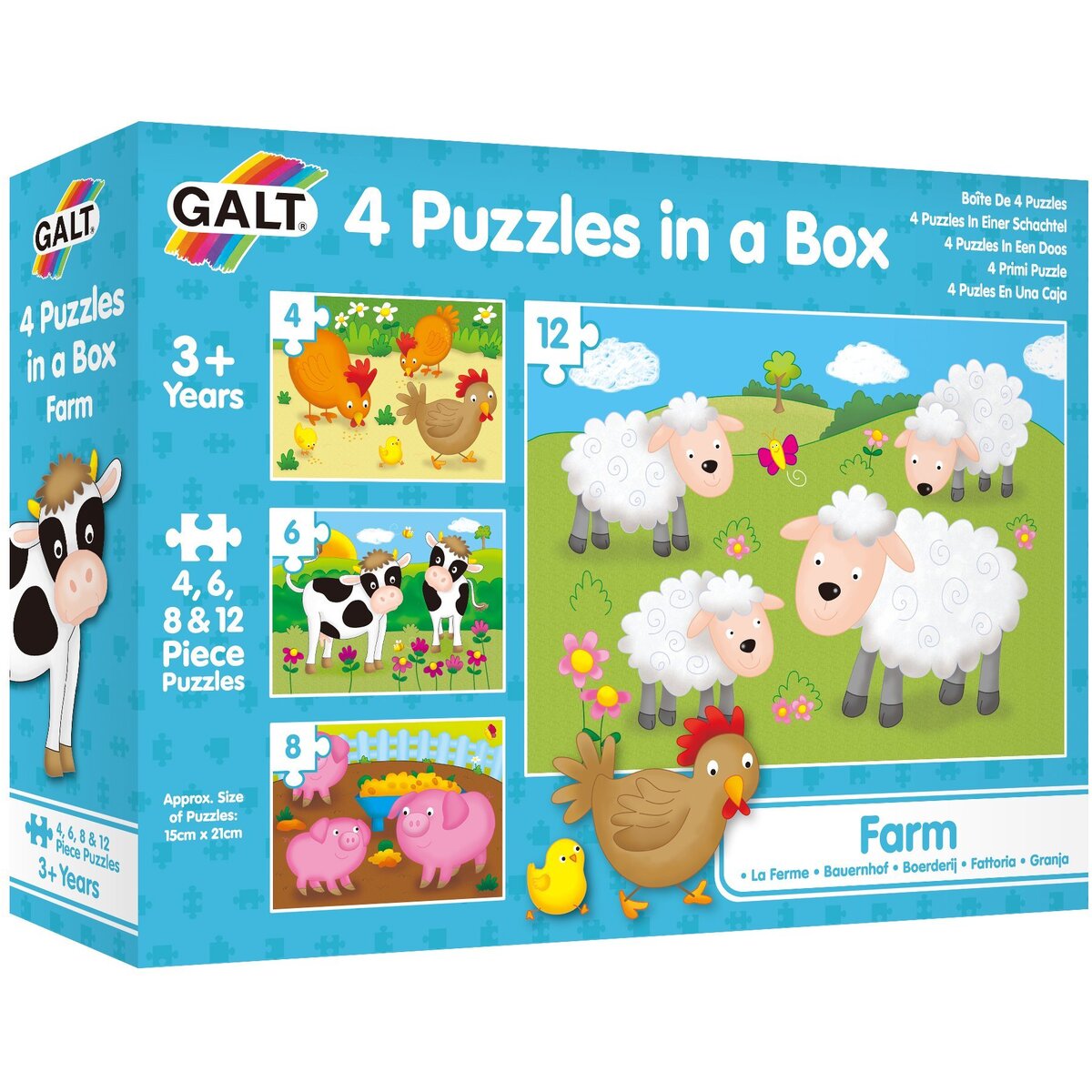Set 4 puzzle-uri Animale de la ferma, Galt
