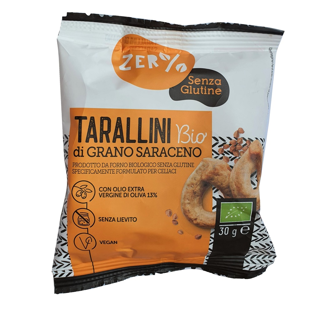 Snack bio Tarallini din hrisca Zer% Glutine, 30 g, Fior di Loto