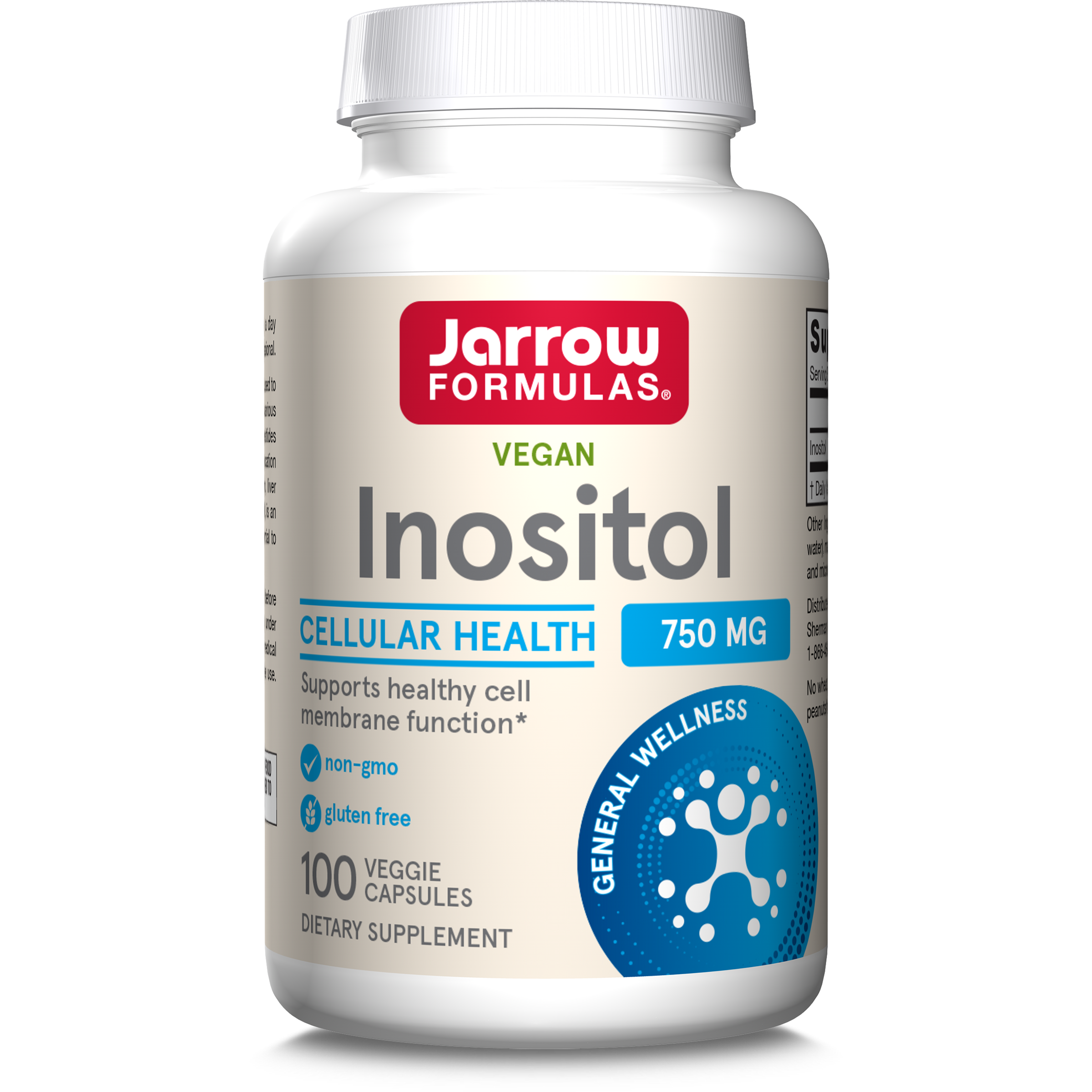 Inositol Jarrow Formulas, 750 mg, 100 capsule, Secom