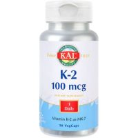 Vitamina K2, 100 mcg, Kal, 30 capsule, Secom