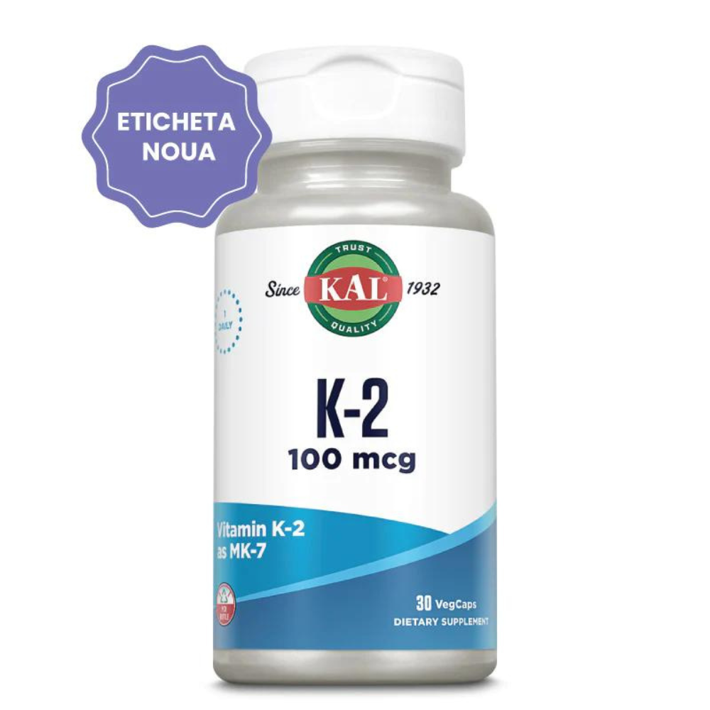 Vitamina K2 100 mcg Kal, 30 tablete, Secom